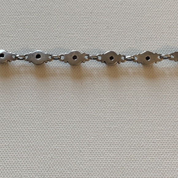 Sterling Silver and Garnet Bracelet. - Picture 2 of 4